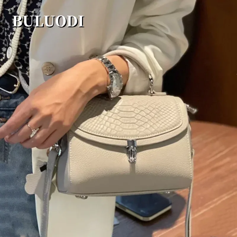 Ladies' luxury crossbody bag fashionable crocodile pattern design women's mini handbag women's genuine leather crossbody bag