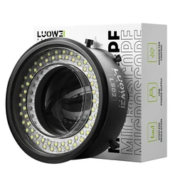 LW-LS02 Microscope Polarized 64-LED Ring Light Anti Glare Microscope Lamp Illuminator for Soldering Repair Industrial Camera