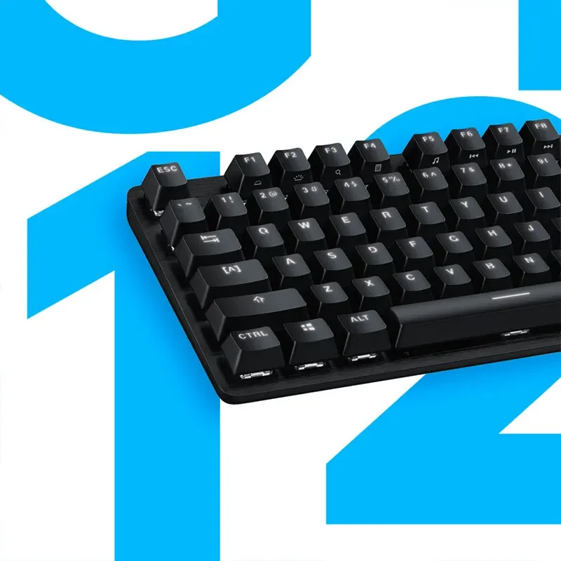 Logitech G412 TKL SE mechanical keyboard with white LED backlight, compatible with Windows and MacOS