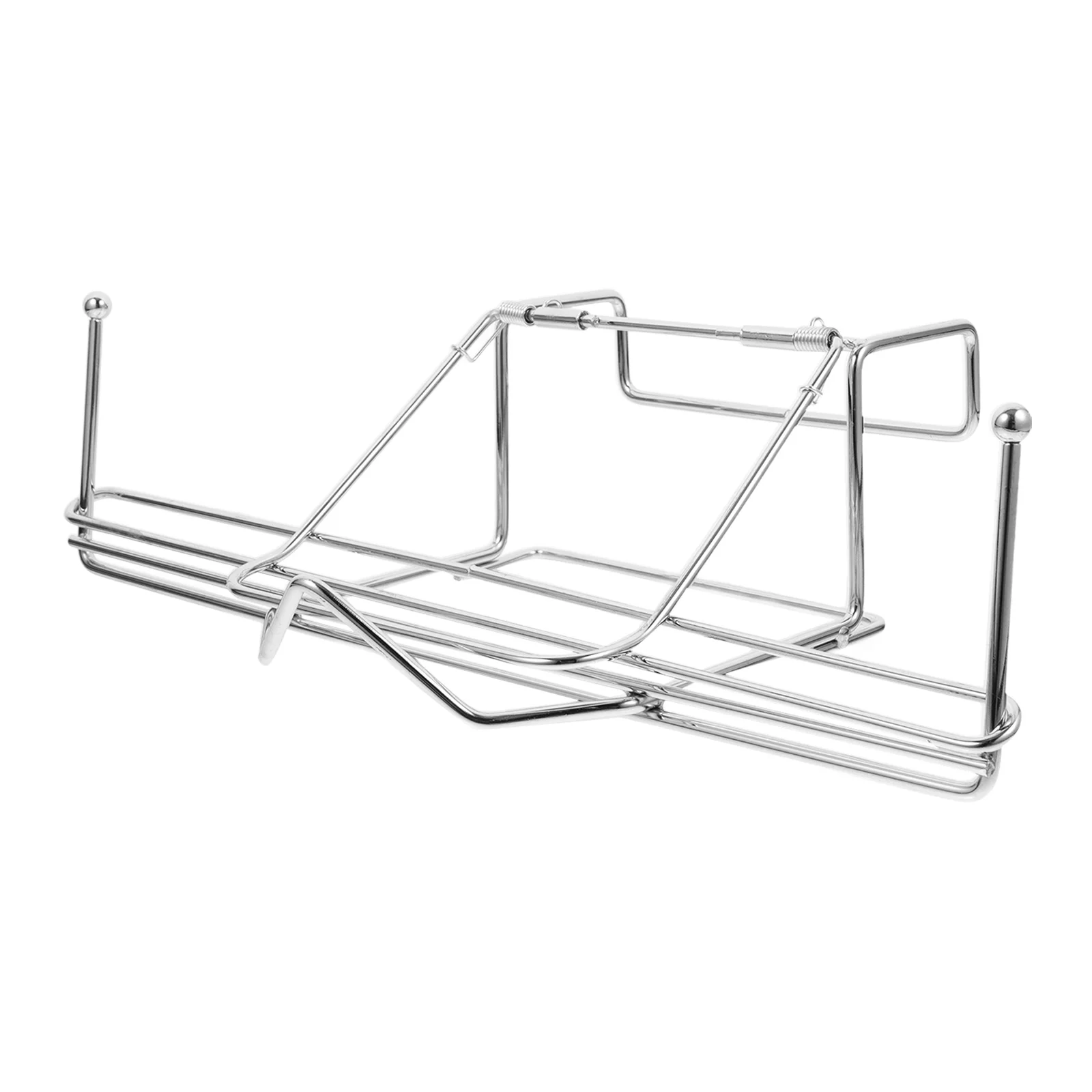 Suporte de aço inoxidável saco de compras titular dispensador prateleira sacos de plástico rolo mola gancho supermercado uso doméstico leve