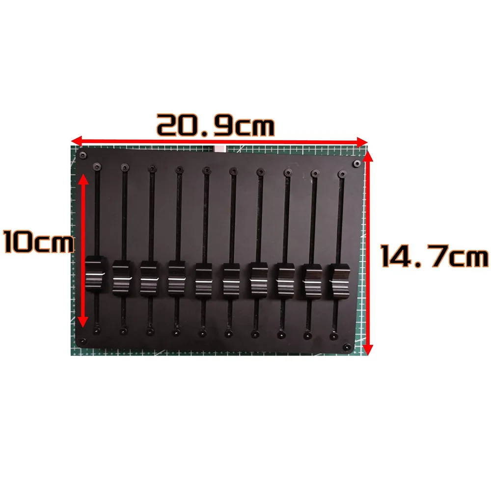 10 Channel MIDI Controller with Faders, USB DAW Control Surface, Programmable CC for Music Production Software