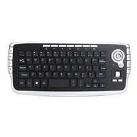 Jomaa Teclado Trackball inalámbrico USB portátil con Trackball y rueda de desplazamiento Mini teclado USB para ordenador portátil TV Box