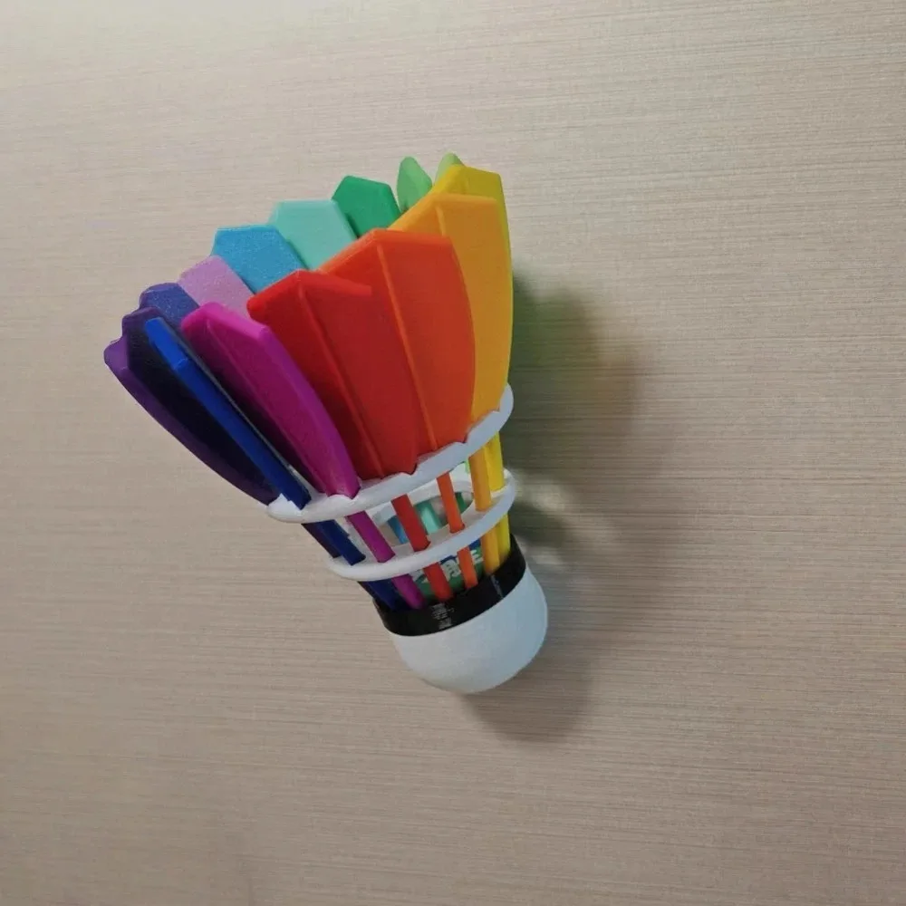Fashion Rainbow Color Badminton Fridge Magnet Creative Funny Badminton Decoration Simulation Magnetic 3D Printing Badminton Gift