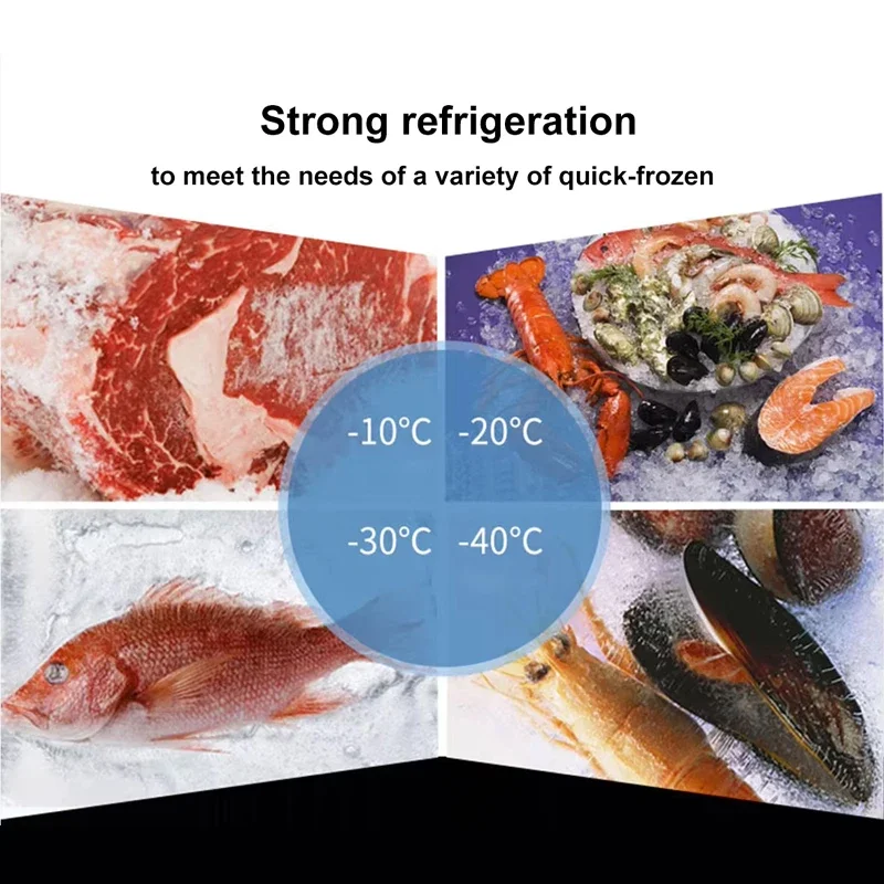 PBOBP Quick-Freezing Cabinet Commercial Freezer Air-Cooling Frost-Free Low-Temperature Frozen Sea Cucumber Minus -40 ℃