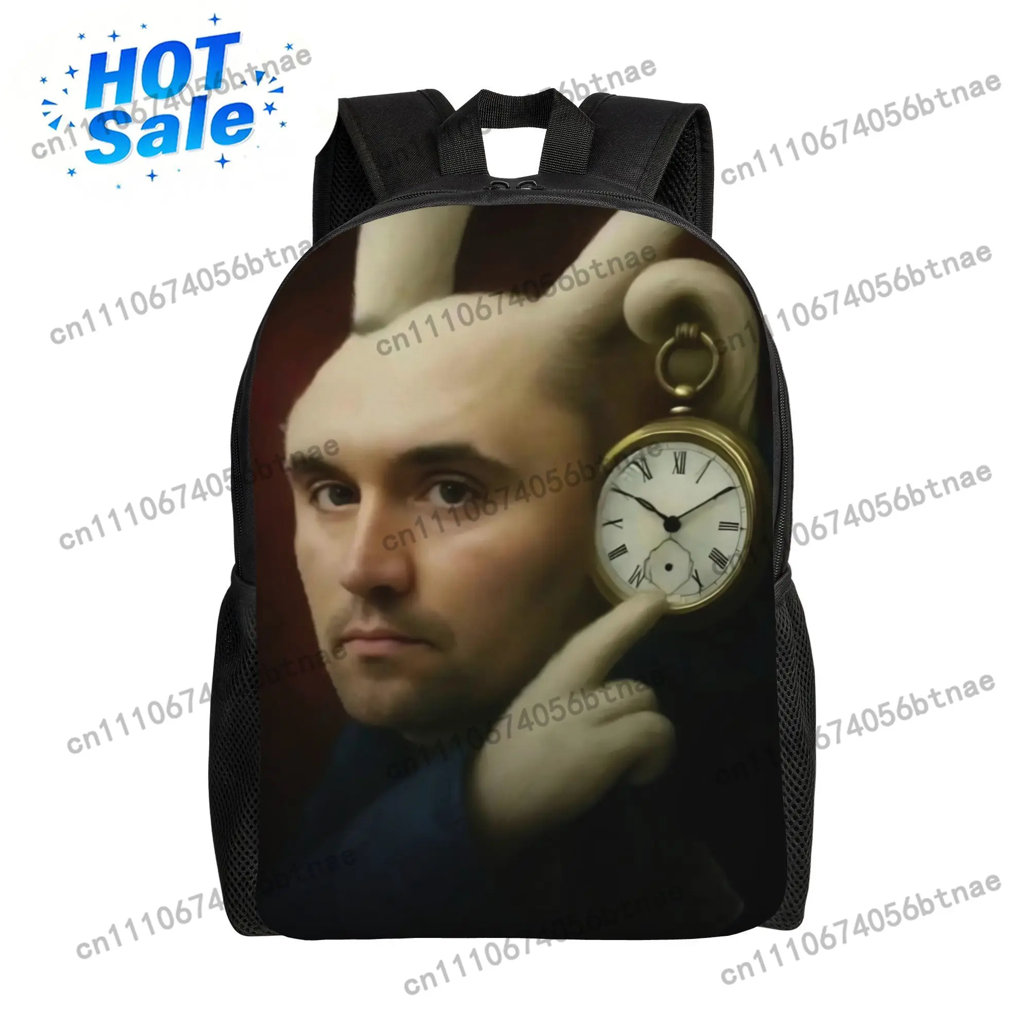 Charlie Kirk Rabbit Clock Backpack for Men Women Cool High School Business Daypack Funny Meme Laptop Shoulder Bag Durable