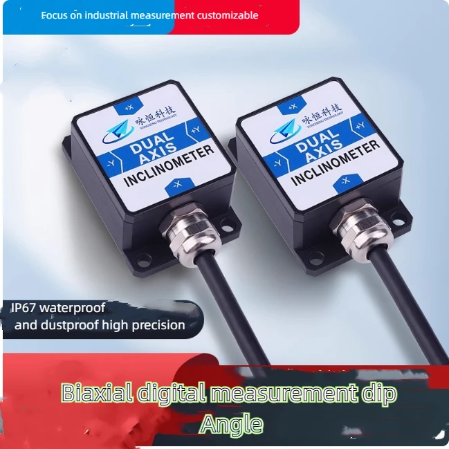 Dyl626s saída rs232 rs485 modbus módulo de ângulo de sensor de inclinação digital de eixo duplo