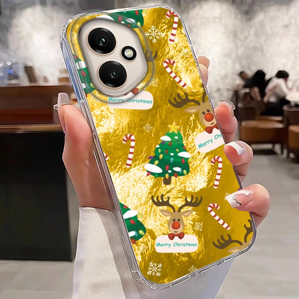 Christmas Elk Cartoon Girls Phone Case For Huawei Honor 400 200 Pro Magic7 6 5 Lite 90 Smart X7c X9c X9a X8a X8b X8c Funda Cover