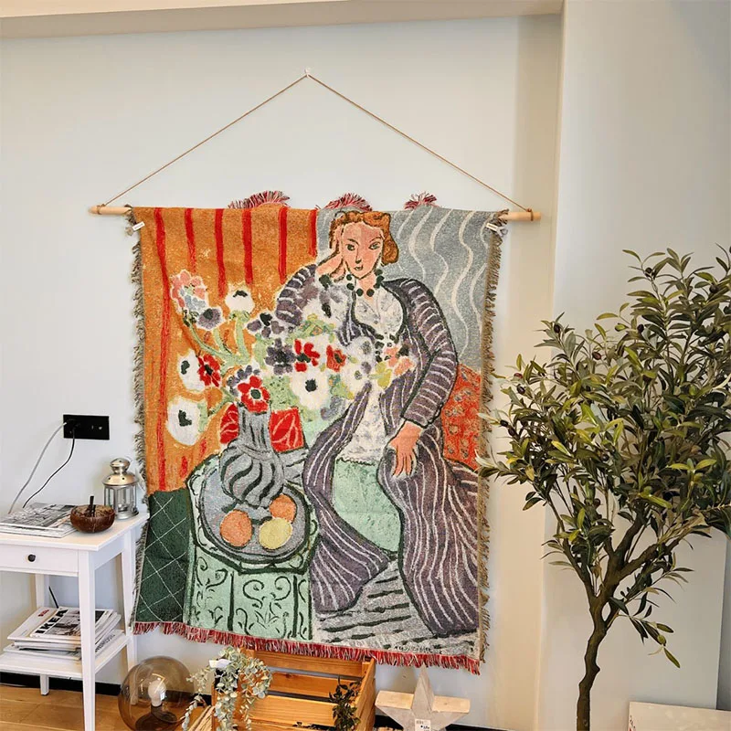 

Boho Throw Blankets Bed Throws Cover Blanket For Couch Chair Sofa Tassels Blanket Home Outdoor Beach Car Tent Travel Camping