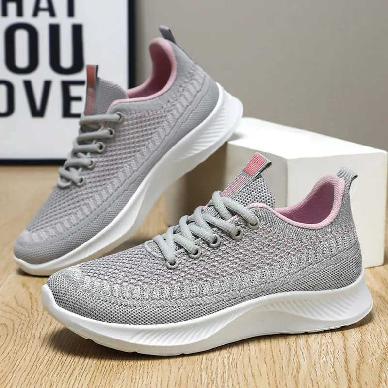

Women's Breathable Running Sneakers Summer Casual Mesh Lightweight Sports Shoes Non-Slip Soft Sole Anti-Odor Gym Walking Shoes