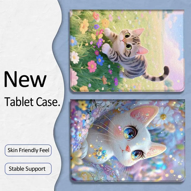 

Color Cat Popular Cartoon Art Gift For Xiaoxin Lenovo Tab P12 Extreme Legion Y900 Idea Pro GT 12.1 2025 Foldable Tablet Case
