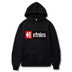 Etnies Printed Men's Hoodie Casual Style 2024 New 100% Cotton Street Sweatshirt Personality Hot Selling Men's Pullover Top