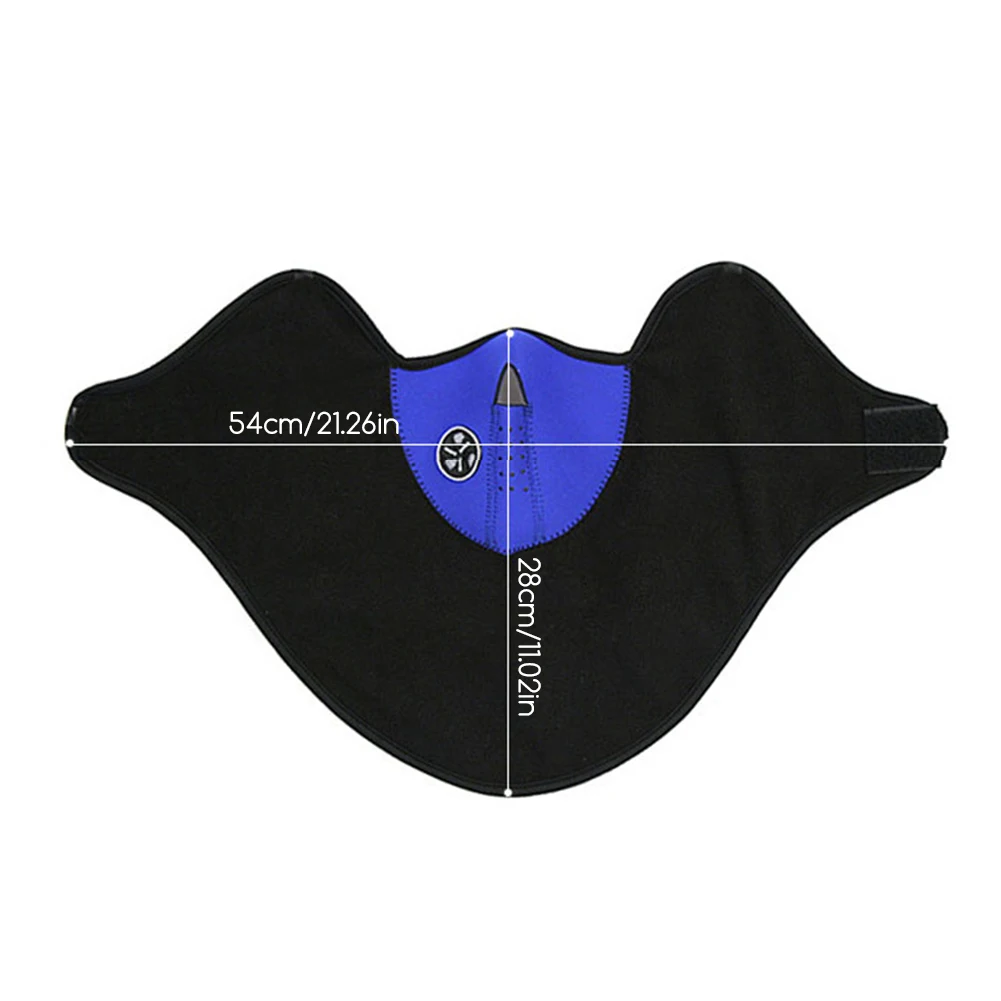 Masker Bersepeda Musim Dingin Hangat Tahan Angin Tahan Debu Penutup Setengah Wajah Sepeda Motor Masker Wajah Ski Termal Bulu Kutub Jaring Sejuk