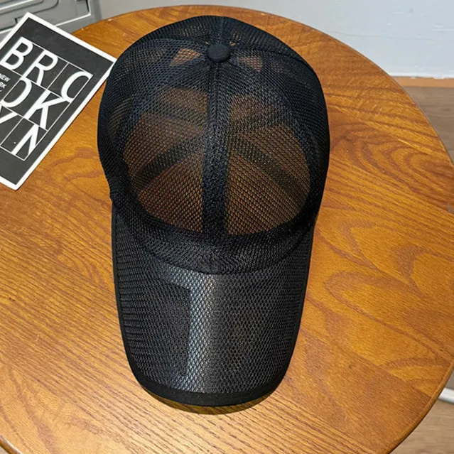 Sommer-Baseballkappe mit Hohlem Rand und Atmungsaktivem Vollnetz, Unisex, Verstellbarer Sonnenhut für Outdoor-Aktivitäten – Detail 8