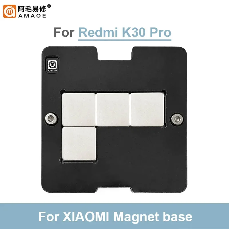 AMAOE-Plantilla de malla de acero BGA Reballing para Redmi K30 Pro, capa media, fuerte plantación magnética, juego de plantillas de plataforma de estaño