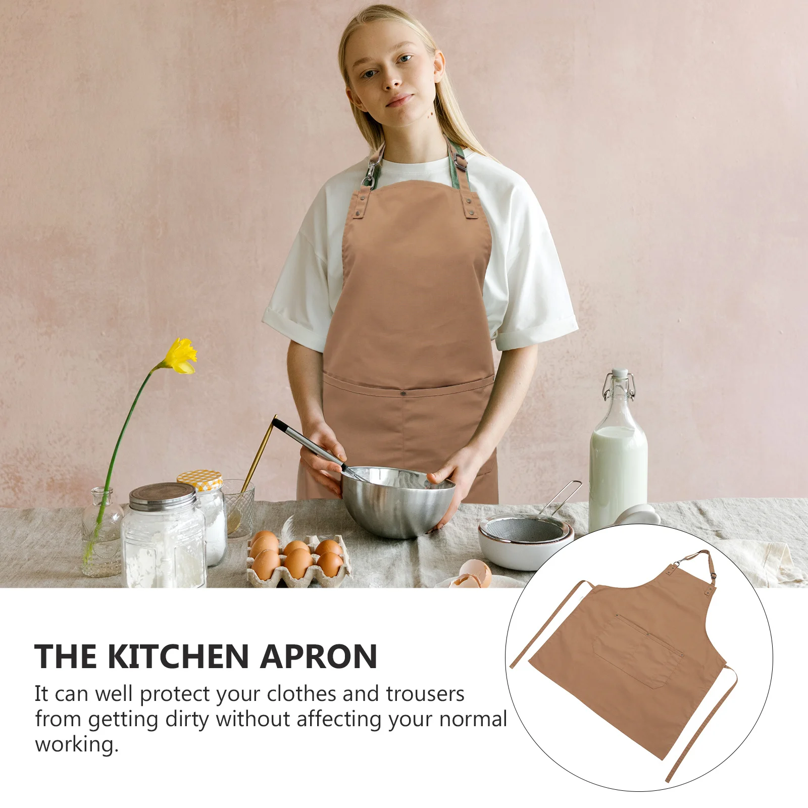 

Barber With Pockets Waterproof Lightweight Apron For Baking Cooking Cafe Shop Household Multipurpose Apron Women