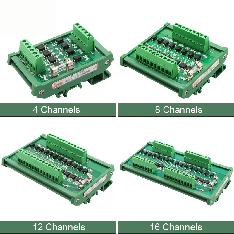 

4 8 12 16 Channels PLC Amplifier Board NPN/PNP Universal Input PNP or NPN Output Isolation Board Relay Module Controller