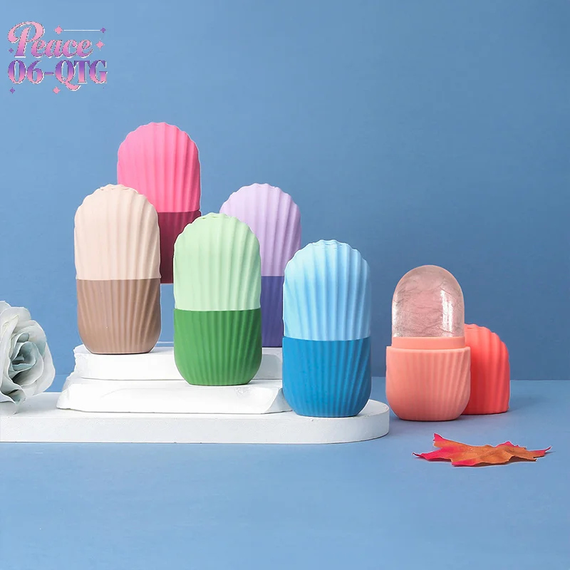 Rodillo Facial de Hielo, Herramientas de Contorno y Lifting Facial, Moldes de Silicona para Cubos de Hielo, Bolas de Hielo, Masajeador Facial y Ocular, Herramientas de Belleza para el Cuidado de la Piel