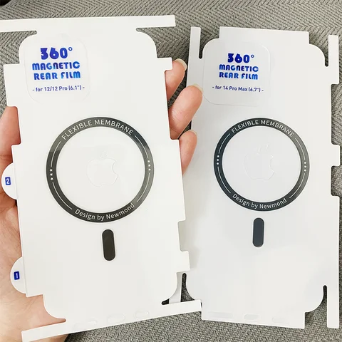 1/3/5Pcs Magsafe iPhone 16 15 14 13 Pro Max Plus 미니 풀 백 필름 용 마그네틱 매트 풀 랩 TPU 백 필름 화면 보호기