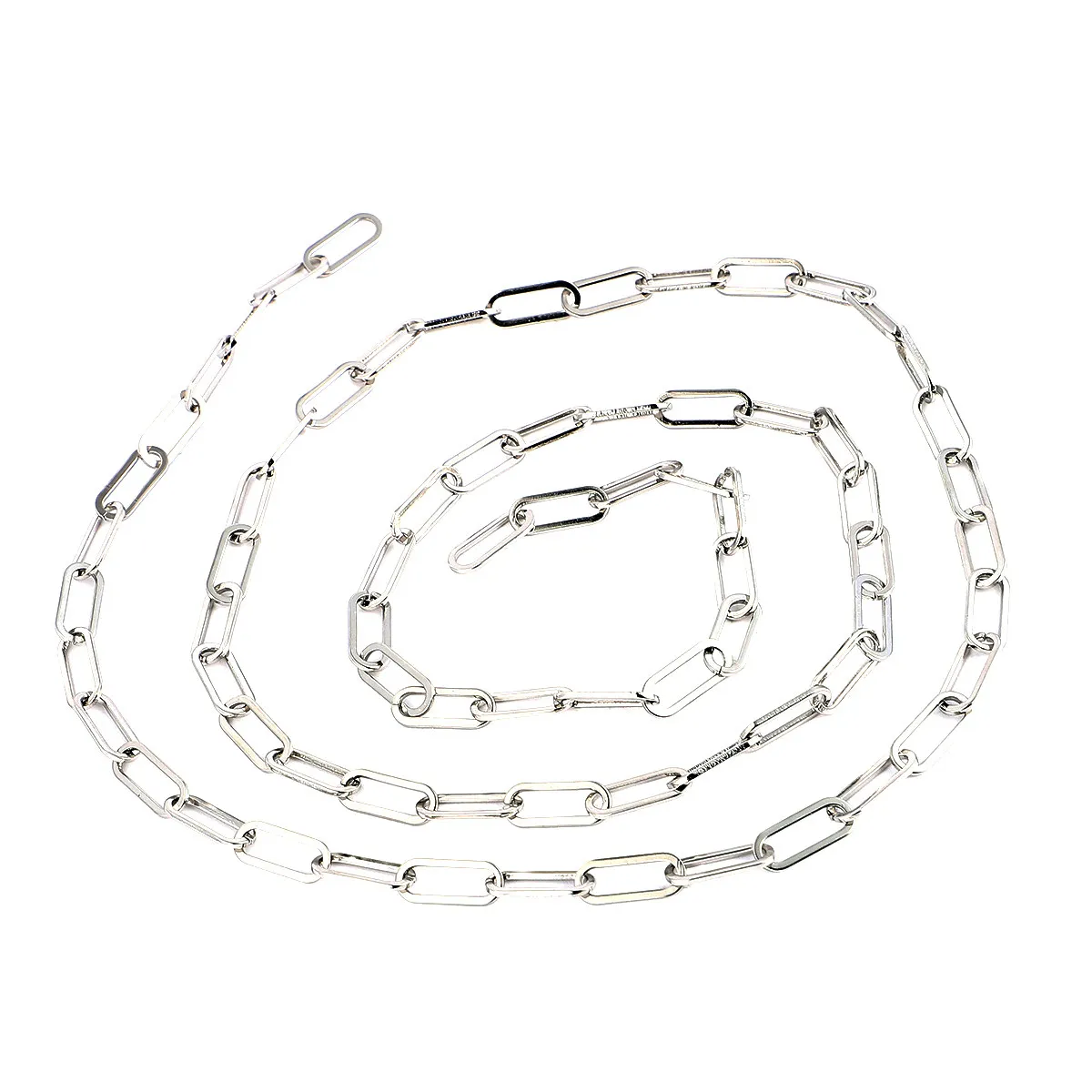 

1Pcs Titanium Steel Necklace Chain 4.4mm Wide Interlocking Link DIY Long Chain for Jewelry Making Bracelet Body Piercing Pendant