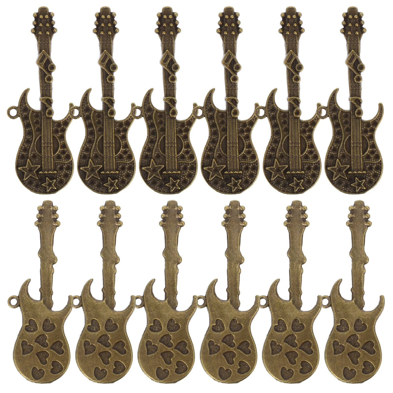 

25 шт., подвески для гитары, винтажный кулон из сплава для изготовления ювелирных изделий, браслеты, ожерелья, серьги, брелки, музыкальные инструменты, поделки