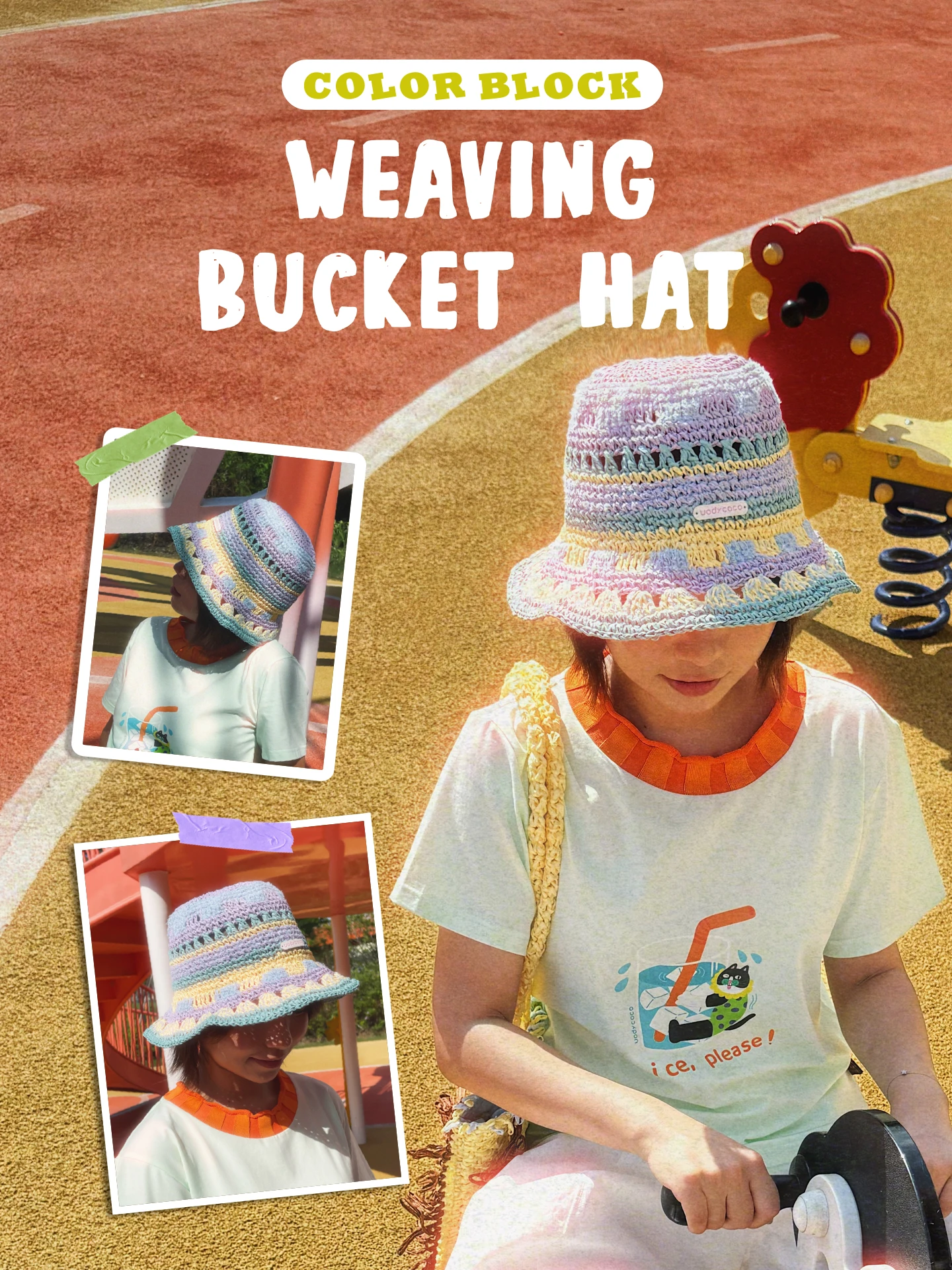 UODY Original Straw Woven Fishing Cap Women's Summer Sweet Breathable Sunscreen Beach Hat Comfortable Wide Brim Hat