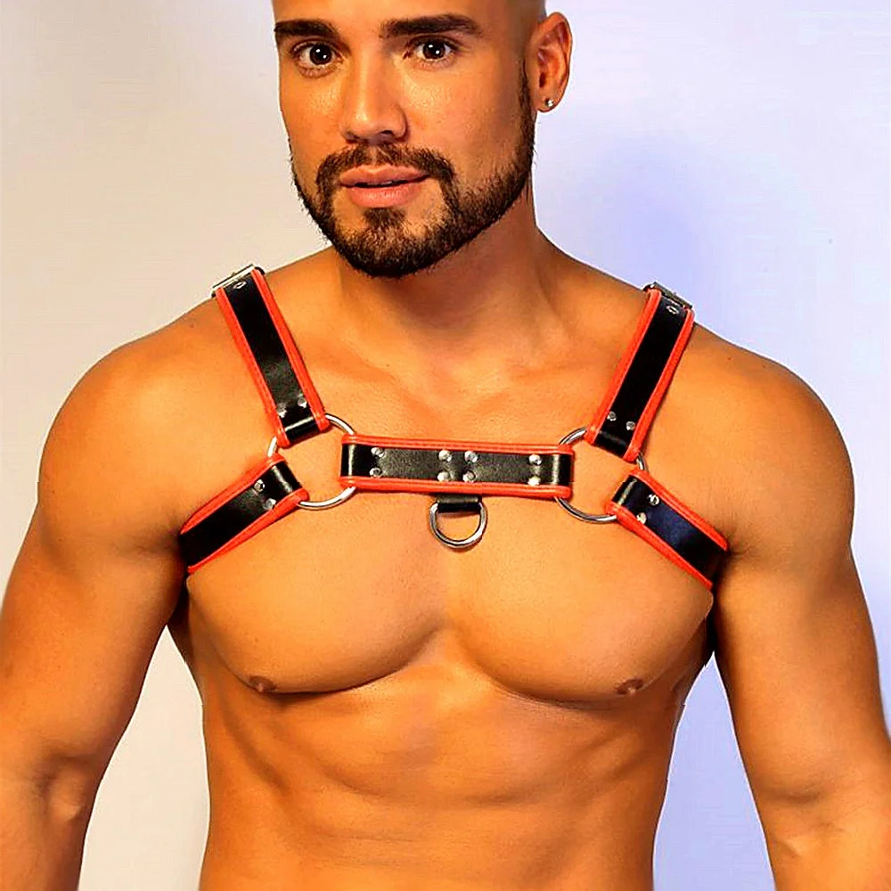 Gay Rave Harness Bdms Exotic Body Leather Harness Male Bondage Lingerie Chest Straps Adjustable Buckle Sex Toys For Men Lingerie