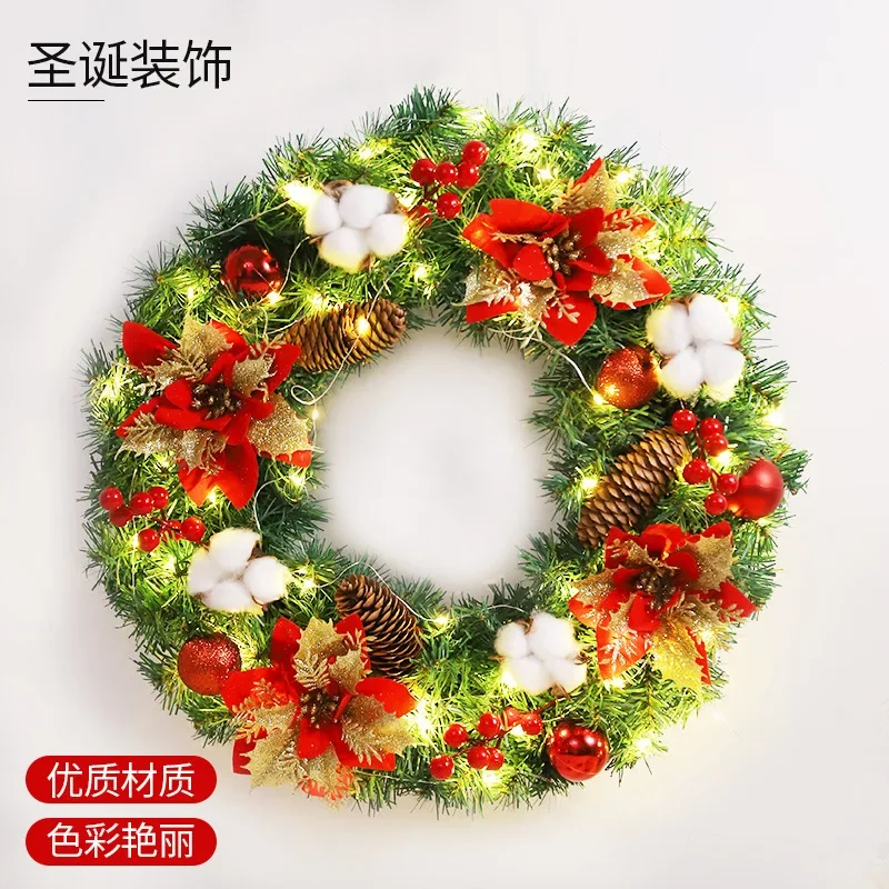 Christmas Ornament Wreath Rattan 40/50/60cm Christmas Decoration Scene Decoration Door Hanging Rattan Decoration Supplies