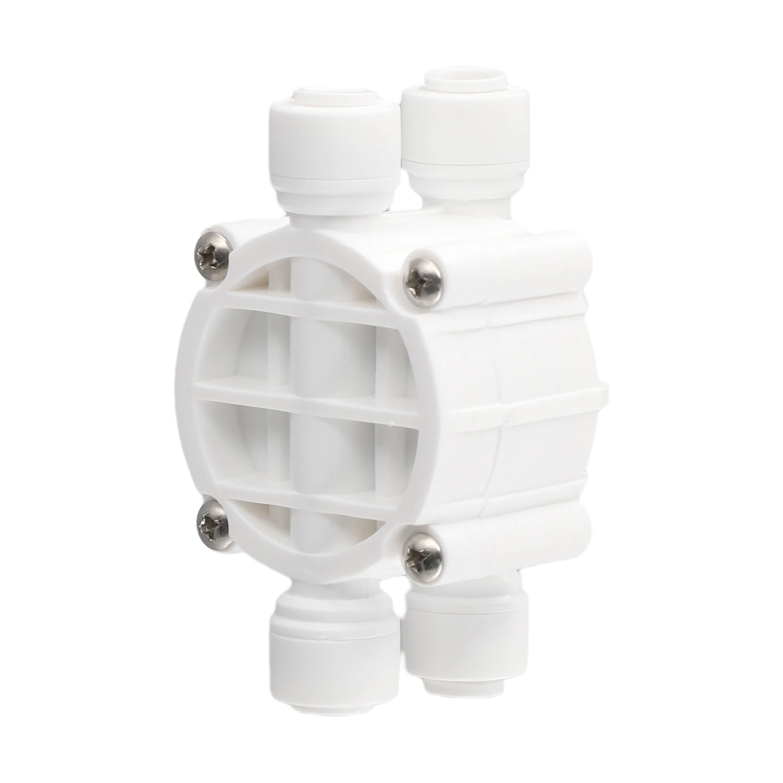 4 Way 1/4 Port Auto Shut Off Valve With Quick-Connect Fittings For RO Reverse Osmosis Water Filter System Durabled