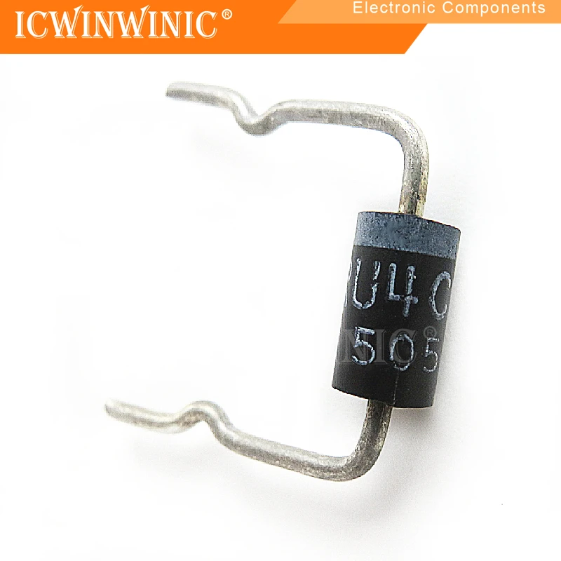 10 piezas de diodo de recuperación rápida borde plateado RU4A RU4C RU4DS rectificador