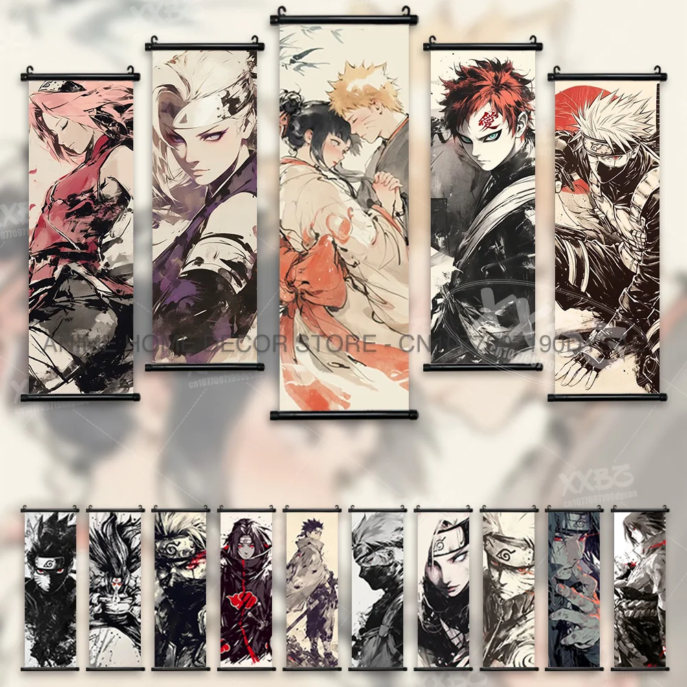 Naruto Anime Posters Haruno Sakura Wall Artwork Hanging Painting Yamanaka Ino Home Decoration Scrolls Picture Hyuga Hinata Mural