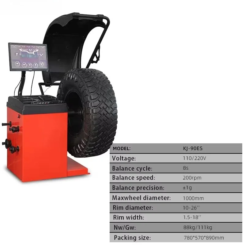 High Precision Balancer Digital Screen Display Auto Shop Garage Tire Balancing Machine Car Wheel Balancer