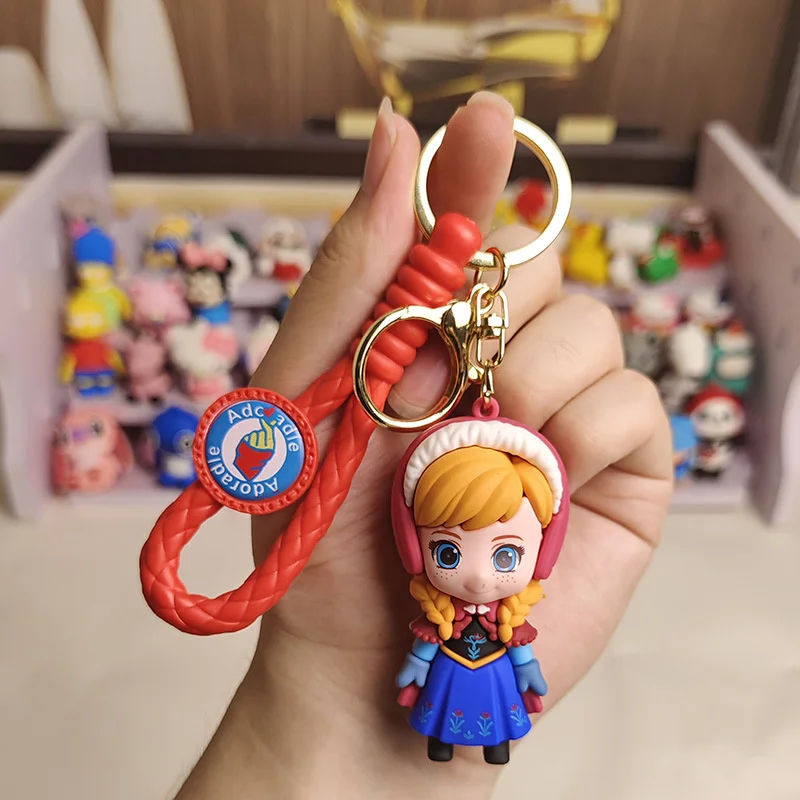 Frozen Princess Elsa Keychain Fashion couple key chain Car key pendant Creative bag pendant