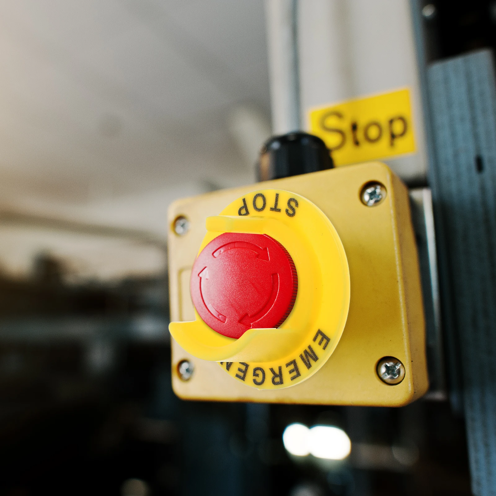 

Emergency Stop Button Cover Protective Switch Guard Easy Installation Warning Ring Universal Compatibility Push