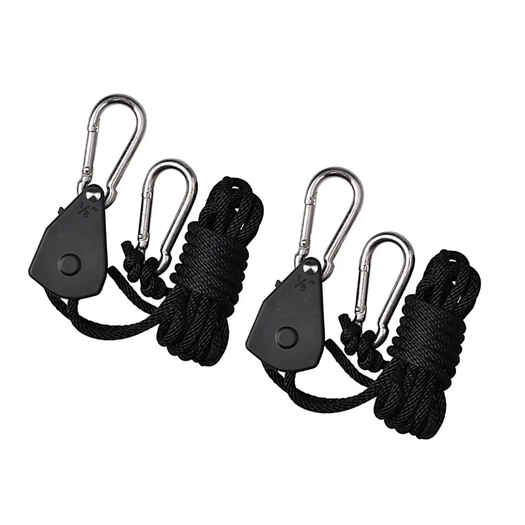 2 Paar schwarz 150lbs 2m Ratsche Seil Garten liefert Ratsche hängen