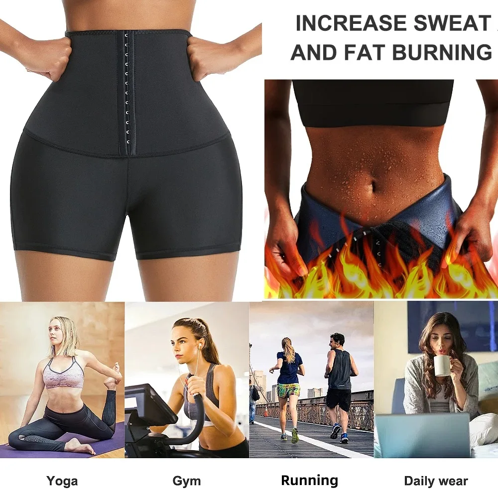 

Sweat Sauna Waist Trainer Body Shaper Shorts Slimming belt Fitness Sheath Fajas Shapewear Women Pants Tummy Thermo Gym Leggings