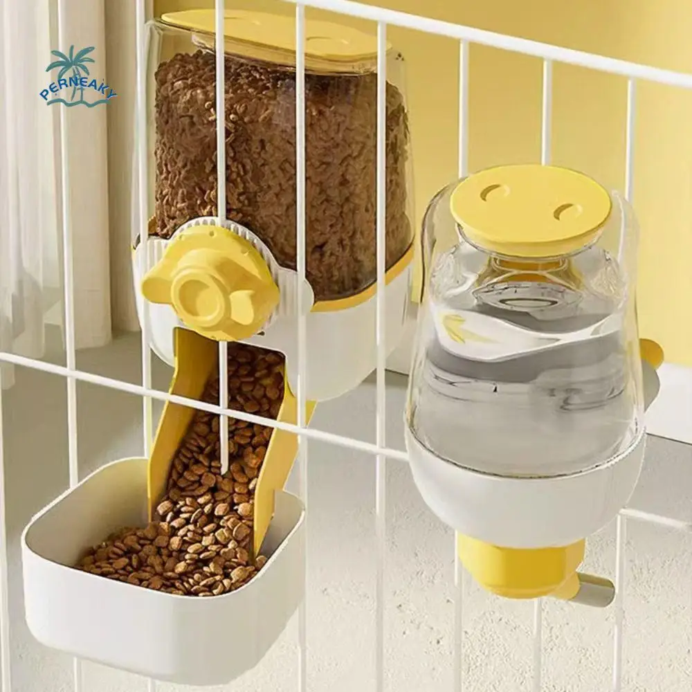 

Plastic Cage Hanging Feeder Detachable Large-capacity Hanging Cage Water Dispenser Easy To Clean Stable Pet Food Dispenser