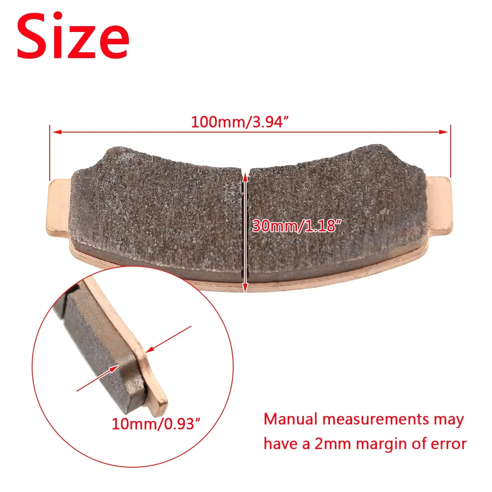 Front Brake Sintered Pad Compatible with for CFmoto UForce 1000 2018-2023/ CForce 800 2019-2023/ ZFORCE 950 2020-2023/ UFORCE