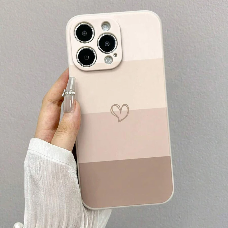 Heart Shaped Painted Soft Phone Case for Xiaomi Redmi 14C 13C 12C 13 12 4G Redmi Note 14 13 12 11 Pro Plus 5G 12S 11S 10S Cover