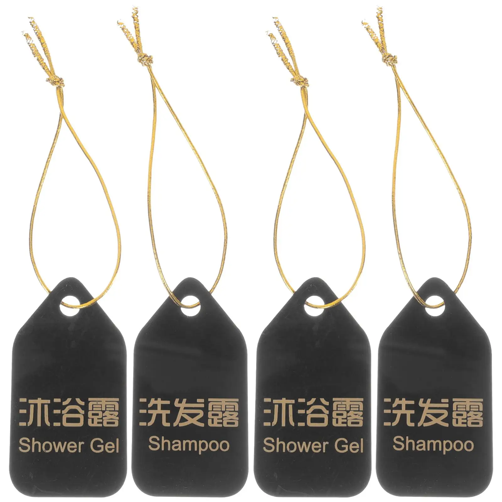 

Shampoo Shower Gel Tags Bathroom Toiletries Labels Acrylic Material Smooth Surface Clear Printing Long Lasting Hotel Home