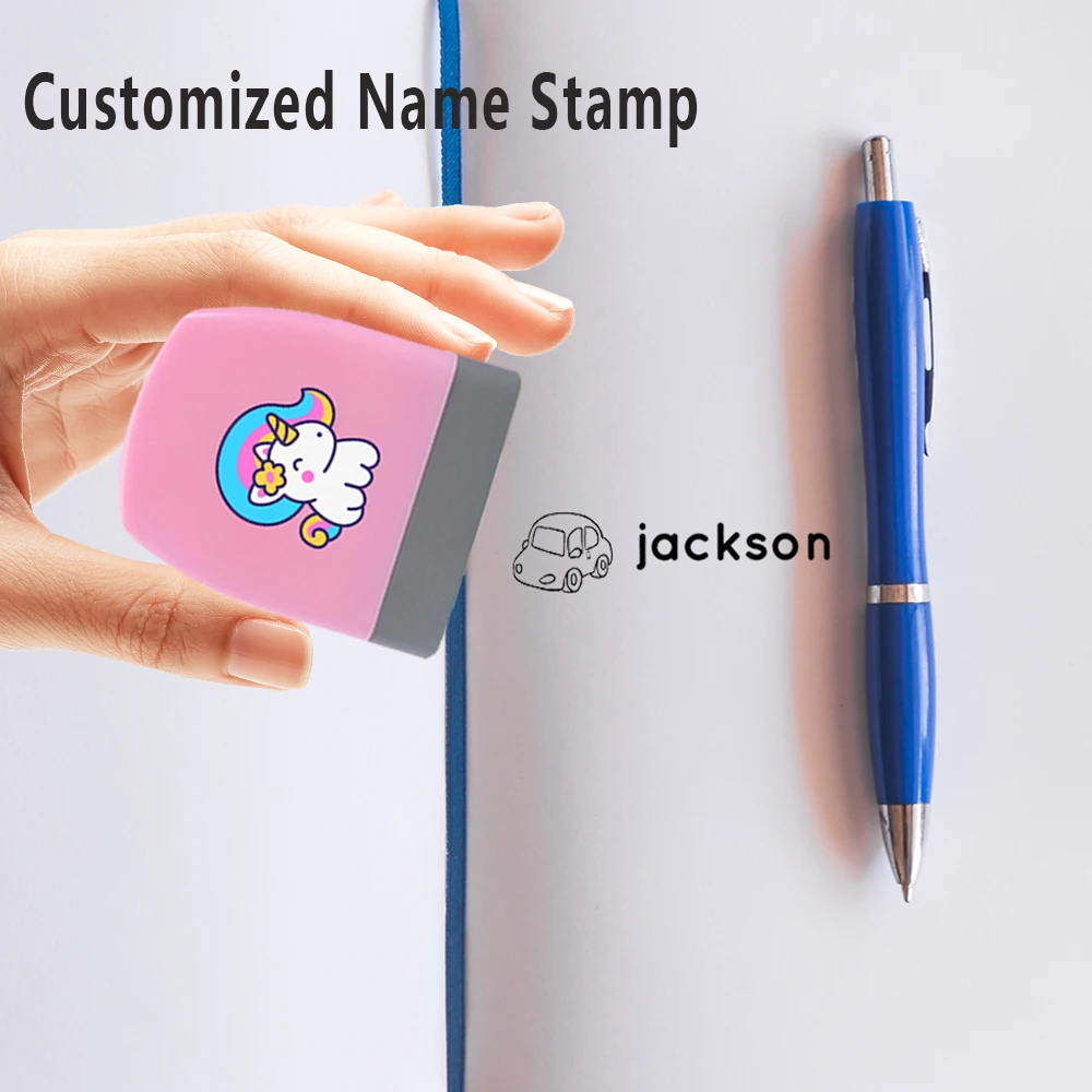 Cute Rainbow Unicorn Crystal Sticker Style    Customized Name Seal WashableBe Used As Gifts for Family, Friends