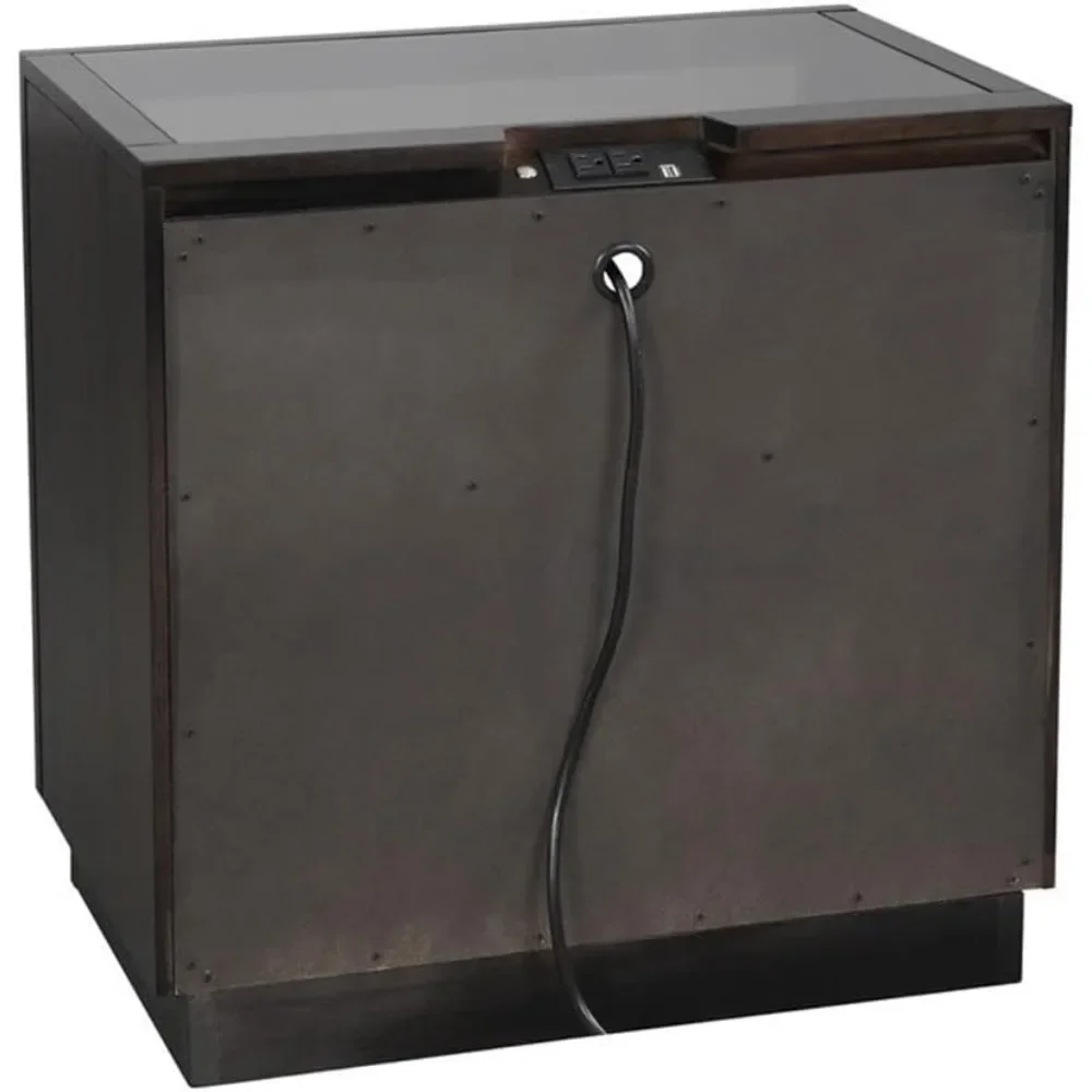 Тумбочка с 2 ящиками, уголь