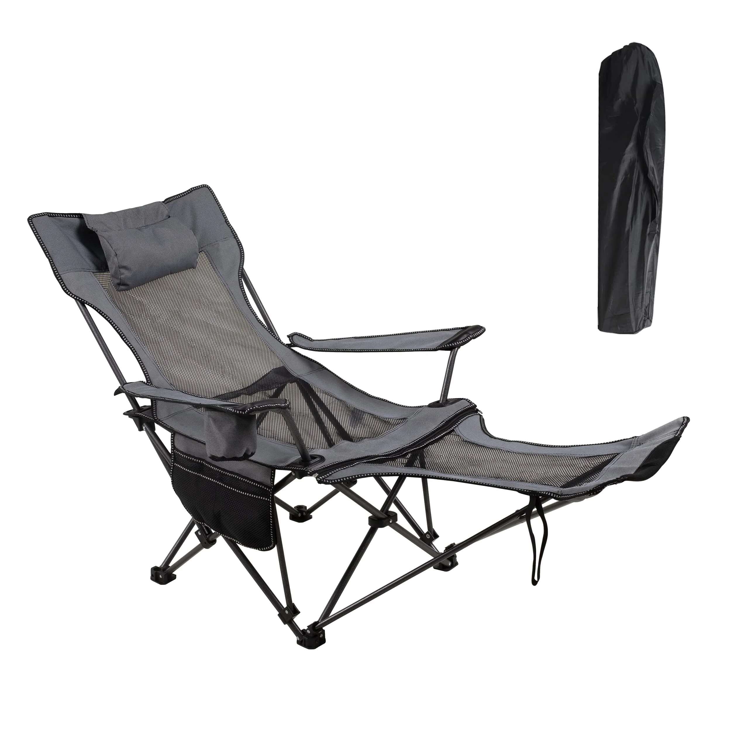 Dual-Purpose Folding Chair High Quality Popular Beach Chair With Detachable Footrest For Outdoor Garden Fishing Camping