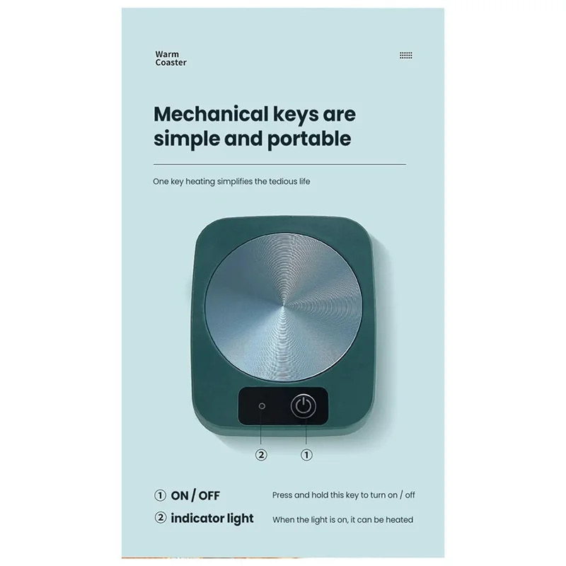 SANQ USB 전기 히터 컵 머그 워머 머그 워머 히터 웜 매트 항온 코스터 가정용 사무실 선물 간편 설치