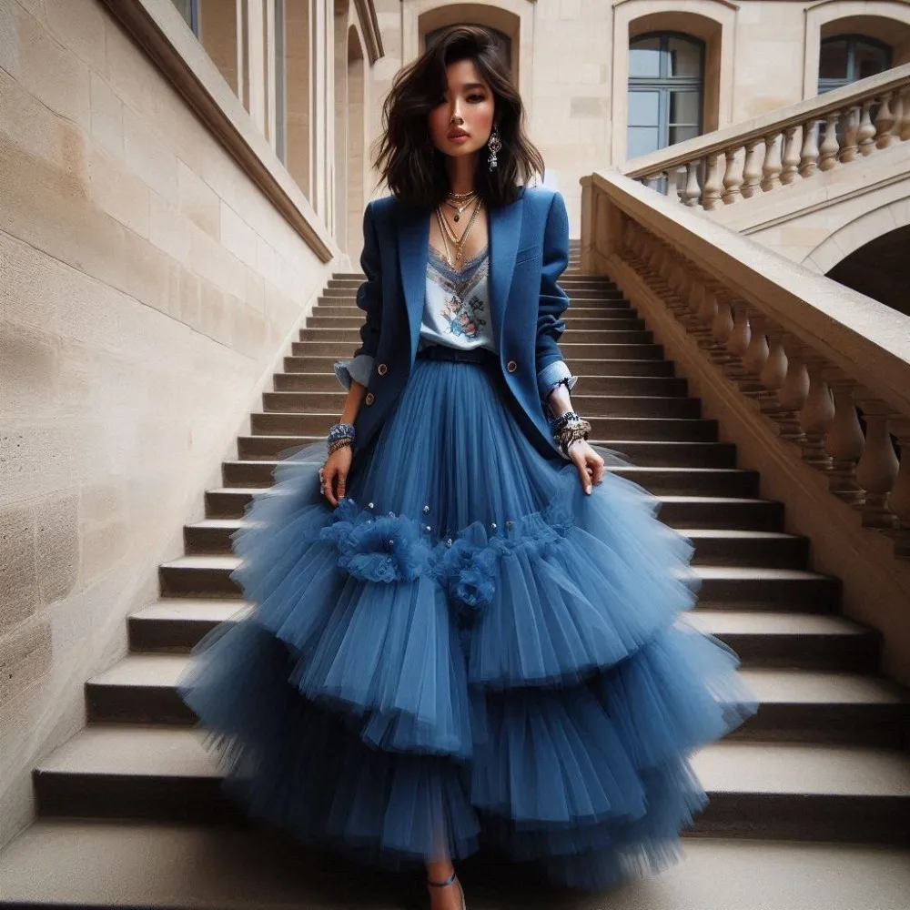 

Asymmetrical TUTU Party Skirts Tiered Puffy Custom Made Evening Birthday Skirt Ball Gown Custom Made Dance Holiday Skirt