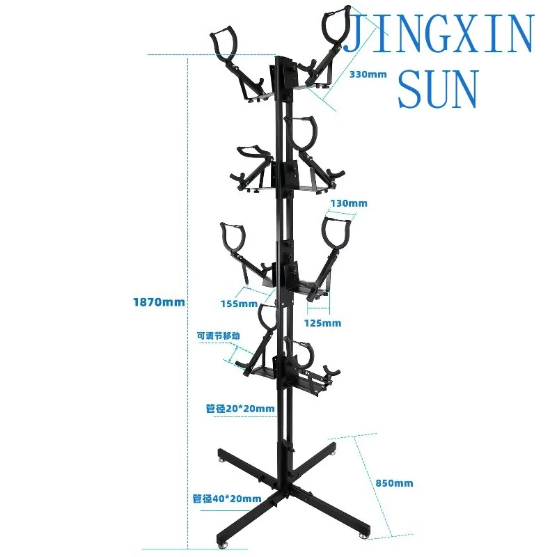 Floor Standing 8 Saxophone Display Stand Guitar Supermarket Display