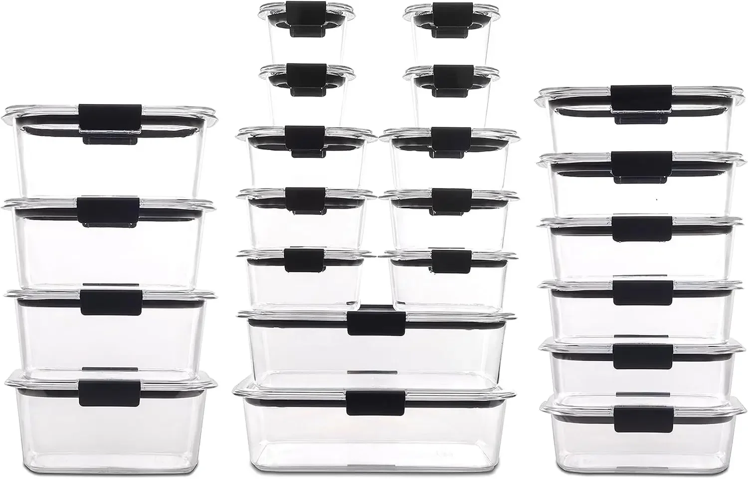 Brilliance BPA Free 44-Piece Food Storage Containers Set, Airtight, Leak-Proof, with Lids for Meal Prep, Lunch