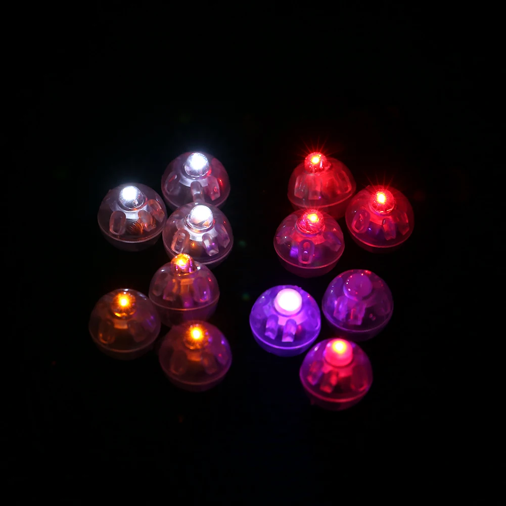 

100Pcs LED Round Ball Lights - RGB Color Changing, Plastic Balloon Lanterns for Christmas, Wedding & Party Decor