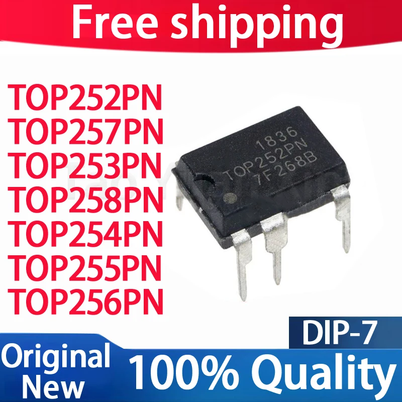 (10piece)100% New TOP252PN TOP253PN TOP254PN TOP255PN TOP256PN TOP257PN TOP258PN DIP-7 Chipset