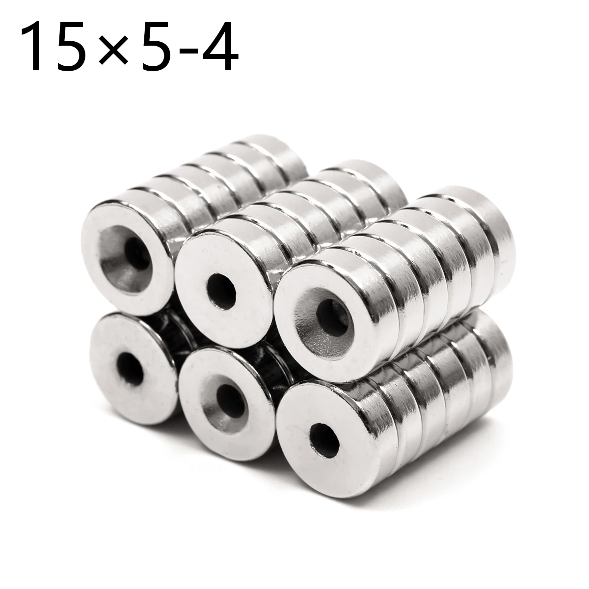 ZOOFOXS 5/10/15/20Pcs 15x5mm Hole 4mm Small Round Countersunk Neodymium Magnet Permanent Strong Rare Earth Magnets 15*5-4mm