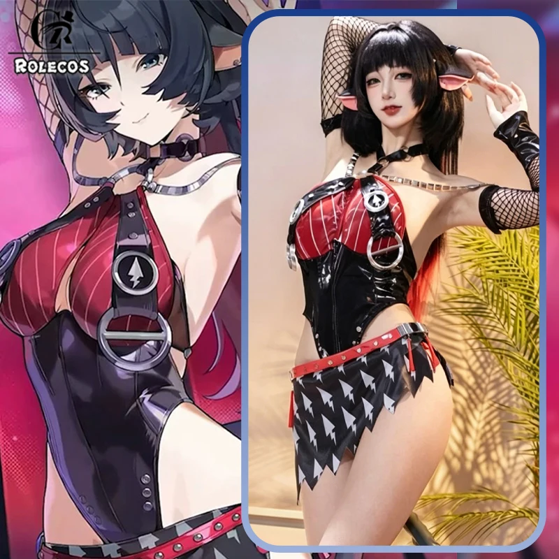 ROLECOS Game Zenless Zone Zero Jane Doe Cosplay Costume Jane Doe Nocturne of Light Cosplay Women Halloween Party Uniform Fullset